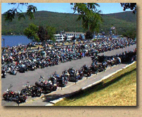 View of the steam boat docks from historic Fort William Henry during Americade