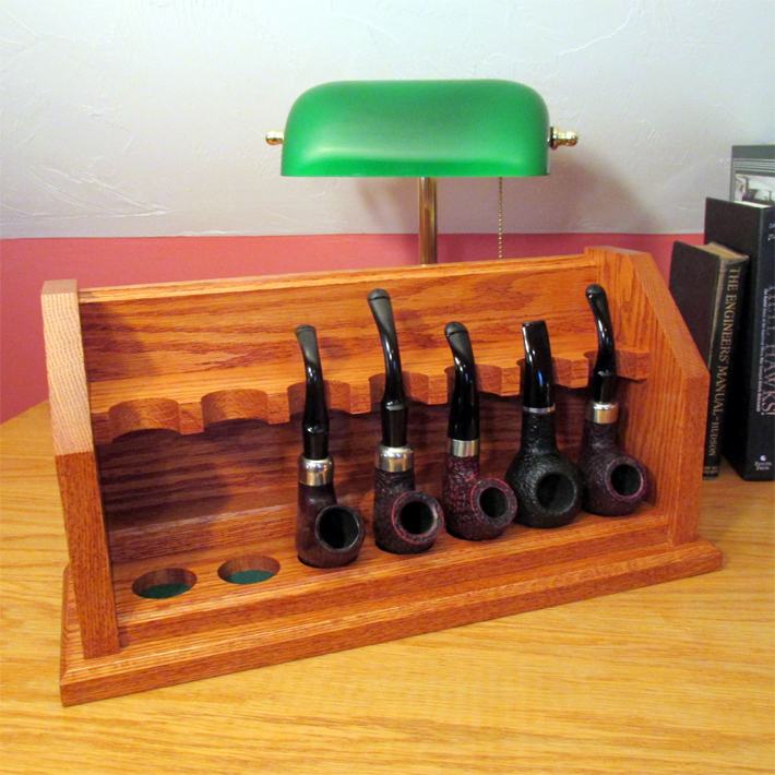 Front left view of the Craftsman Bungalow pipe rack