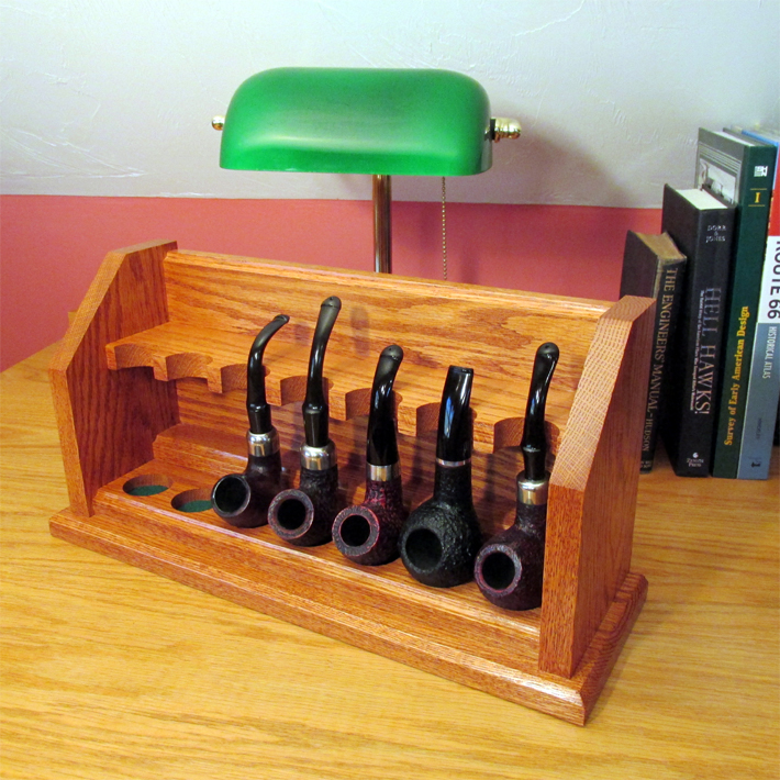 Front right view of the Craftsman Bungalow pipe rack