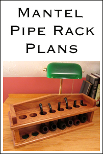 Photo of craftsman style mantel smoking pipe rack plans
