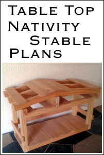 Photo of indoor wood nativity stable plans