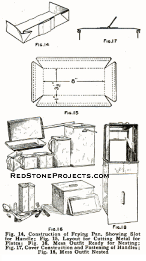 Cooking set plans for a motorcyle camping trailer.