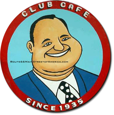 Club Cafe Smiling Fat Man Sign