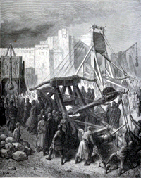 Siege of a Mohammedan fortification during the crusades