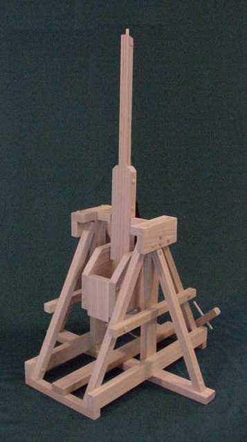 Side view of Stirling trebuchet
