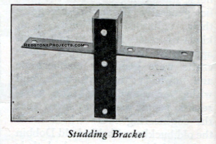 Picture of house trailer studding bracket.