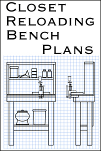Build plans for concealing an ammunition reloading bench in a closet
