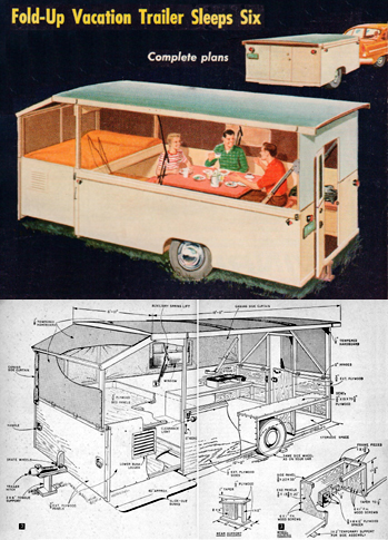 Cover of complete plans to build a vintage 1960 camping trailer with slide out.