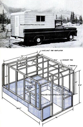 Cover of plans for a low profile pickup truck camper.