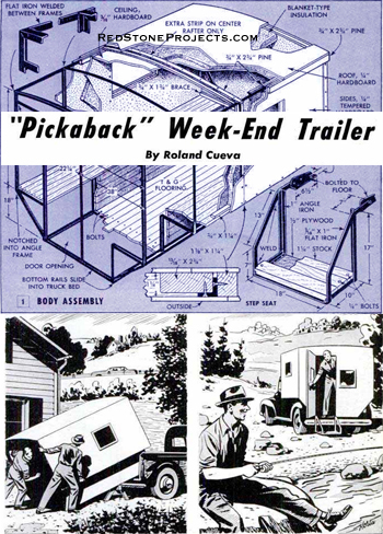 Cover of plans to build a vintage truck bed camper.