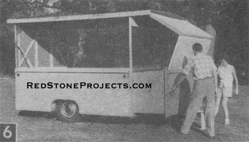 Vintage 1960 camping trailer with slide out Figure 6. Finally, pull out the bunk beds which will automatically raise the end panel to the vertical position.