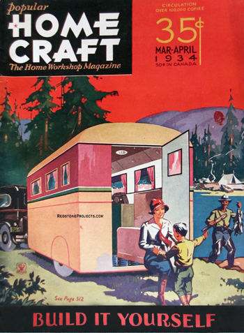 Restored PDF copy of vintage 1934 Tiny HouseTrailer Plans with enhanced and enlarged figures and illustrations and searchable text free version.