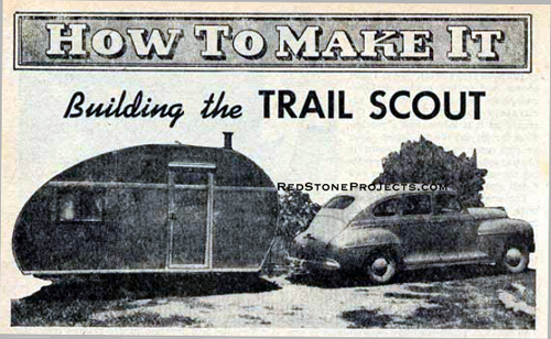 How to Make It - DIY Trail Scout camping trailer restored vintage article banner.