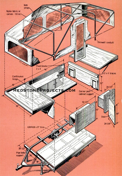 DIY Tent trailer dimensions and construction details