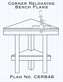 Picture of plans for how to build a corner reloading bench.