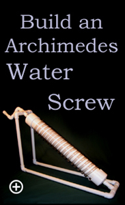 Photo of PVC Archimedes water screw plans