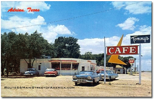 Bent Door Cafe (Tommy's Cafe) U.S. Highway 66 Adrian, Texas