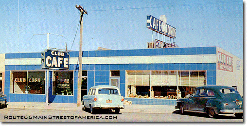 Club Cafe with Blue Tile Facade
