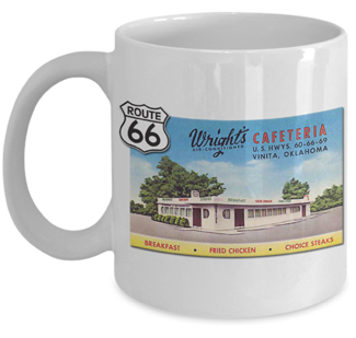 Route 66 Wright's Cafeteria Coffee Mug
