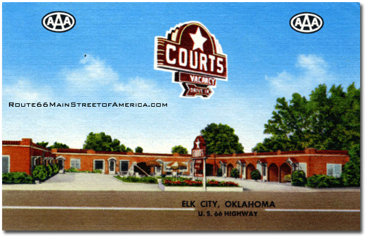 Star Courts on Route 66 in Elk City, OK Circa 1956