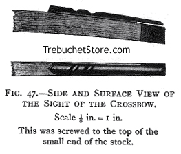 Side and Surface View of the Sight of the Crossbow.