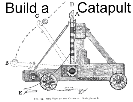 Figure 194. Catapult  - Side View of the Catapult Built From These Plans