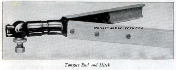 Trailer tongue end and hitch.