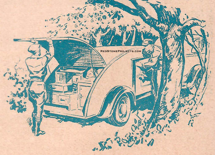 Artist's rendering of the Ideal Outdoorsman's Trailer.
