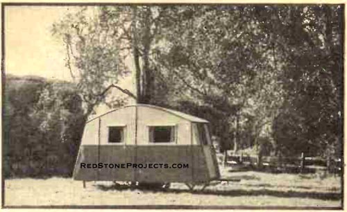 Figure 4. This illustration gives a good impression of the appearance of the home-made caravan described.