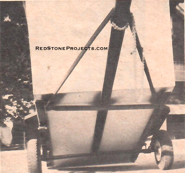 DESIGN of the frame will vary with the type of wheels used, but use angle iron at least 2 1/2-in. wide for required strength.