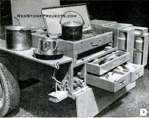 Figure 3. Hinged sideboards are handy work and serving tables.