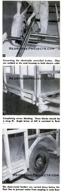 Connecting the electric brakes on a vintage travel trailer.