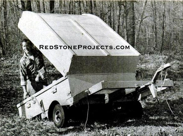 1. Unfolding this hinged boat is just about all you have to do to ready it for launching. And the weathertight compartment will hold a lot of your gear while you're getting to the water.