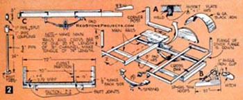 Plans for a utility trailer chassis for use with a removable pop-up camper.