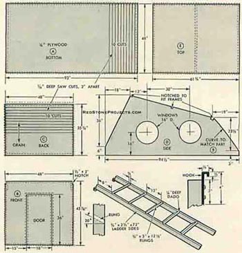 Plywood cut plan for a hardside car roof top pop up sleeper low resolution view