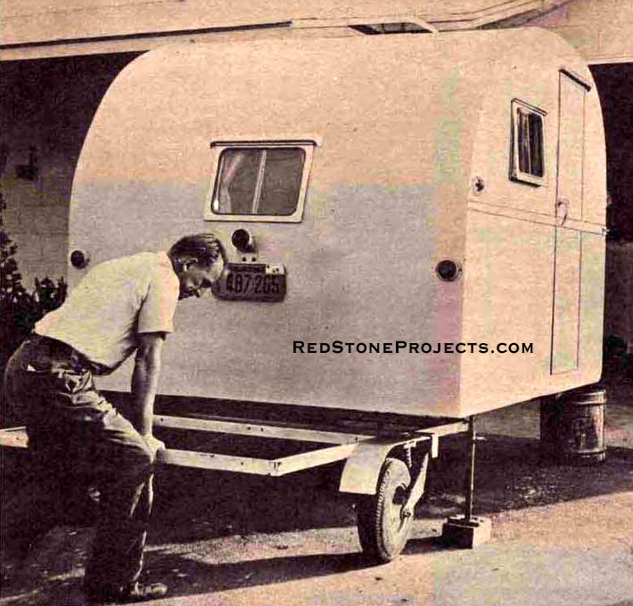 Lil Guy, an 8-ft micro house trailer with everything - including a kitchen sink.