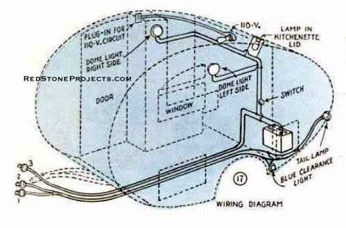 Complete wiring diagram for a teardrop trailer.