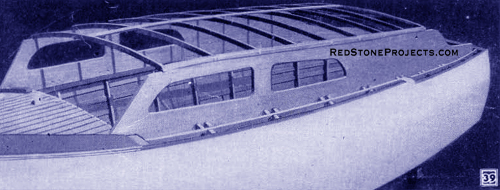Figure 39. Shows the construction of the boat's cabin roof.