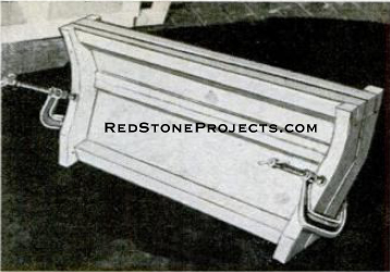CRITICAL JOINT between bow bulkhead of pram and rear bulkhead of locker must be a perfect fit. To avoid error, fabricate both bulkheads in one operation.