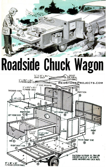 Vintage roadside chuck wagon trailer plans