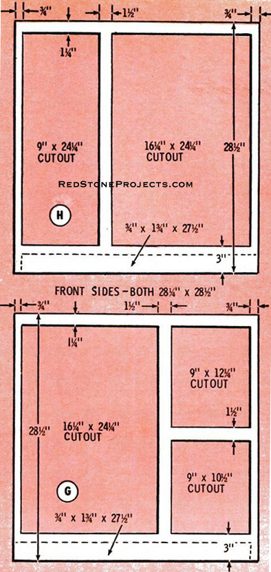 Towable camp kitchen lateral framing dimensions.